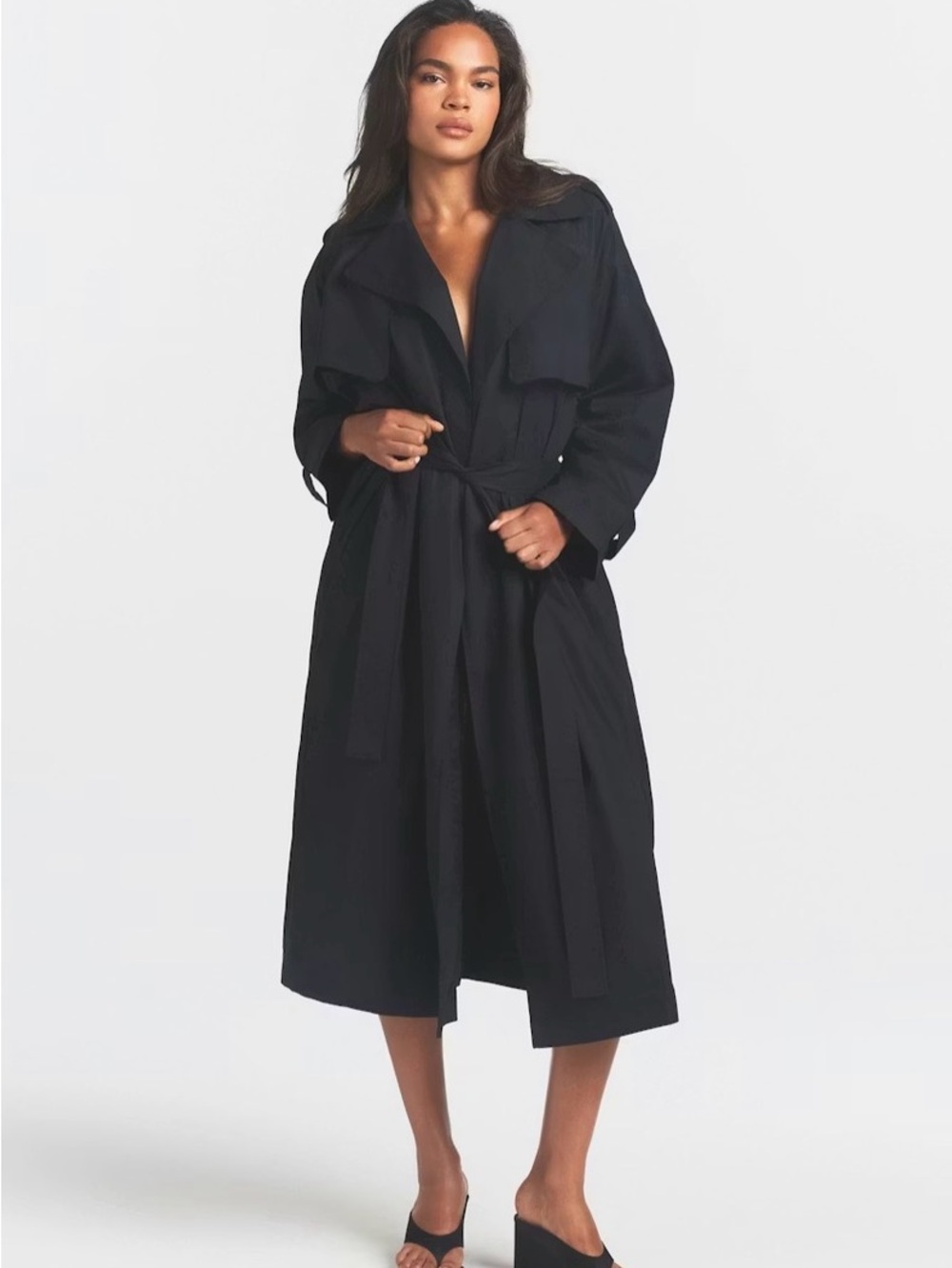 SKIMS Oversized Trench coat - Small in onyx